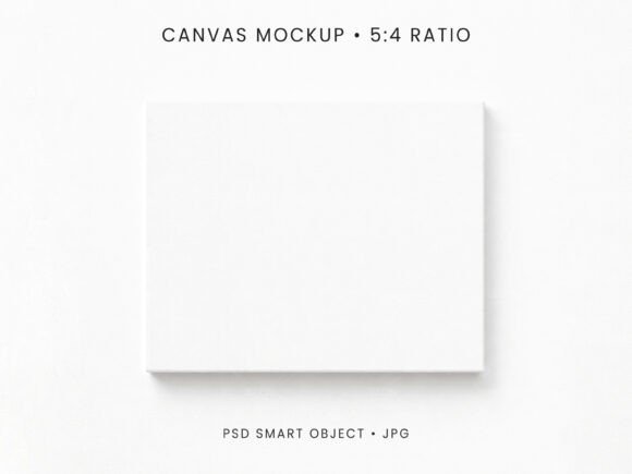 Download 5:4 Canvas Mockup Horizontal PSD JPG - Canvas mockup Collection