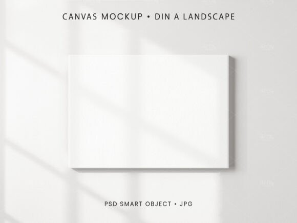 Download A4 Landscape Canvas Mockup PSD JPG - Canvas mockup Collection